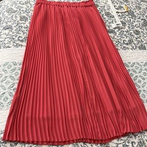 J Crew Pleated Midi Skirt